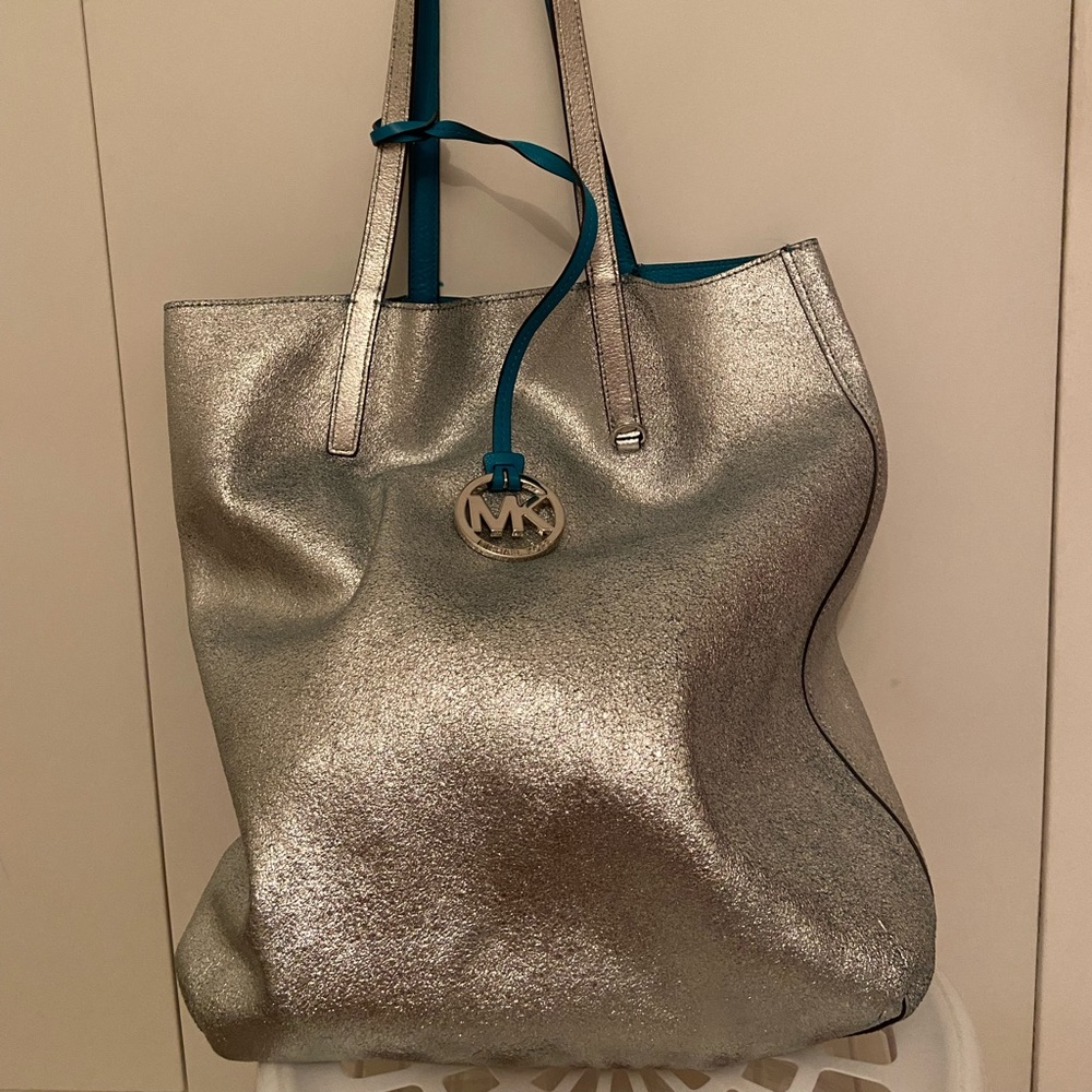 Michael Kors tote Silver And Cerulean